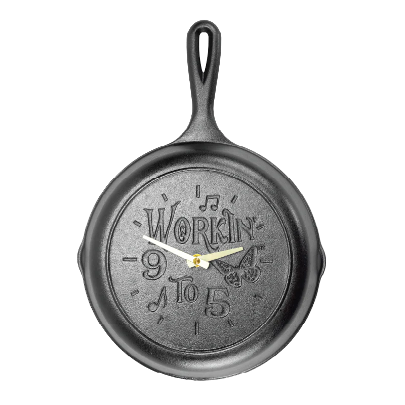 Dolly Parton 9 to 5 Skillet Clock